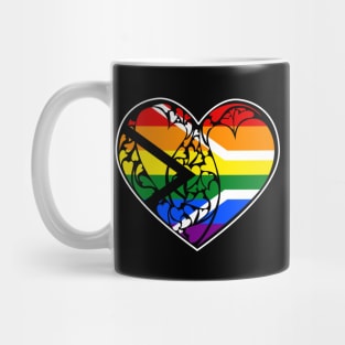 Gay Pride Flag of South Africa LGBT+ Heart Mug